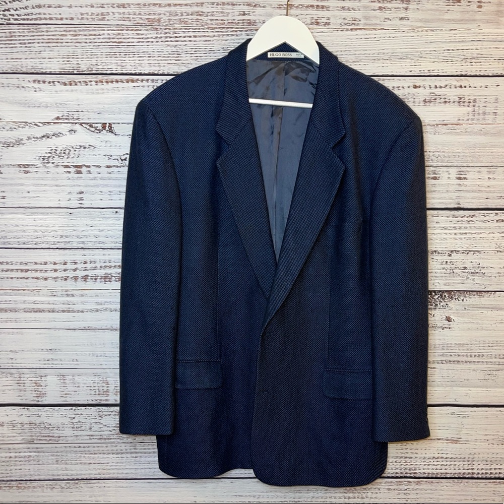 Hugo Boss Saks Fifth Ave Mens Suit Jacket 100% New Wool Size 48S
